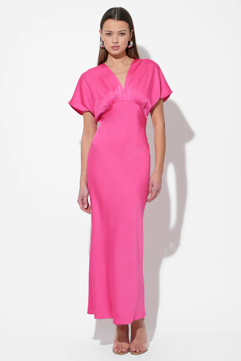 Darlinda Midi Dress-Magenta – Charyli Stores Darlinda Midi Dress-Magenta – Charyli Stores