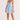 mink pink Nimue stripe mini dress blue and white