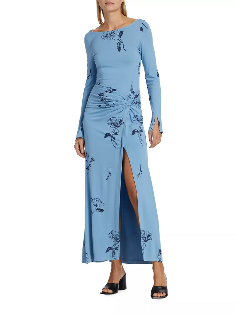 free people love and be loved midi dress blue combo