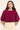 Mink Pink Alva Fluffy Cropped Sweater Wine
