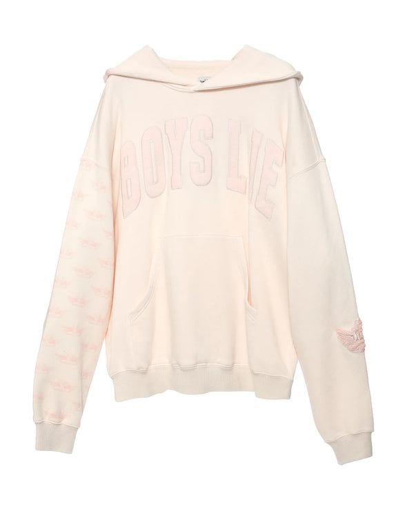 boys lie polar pink racer hoodie