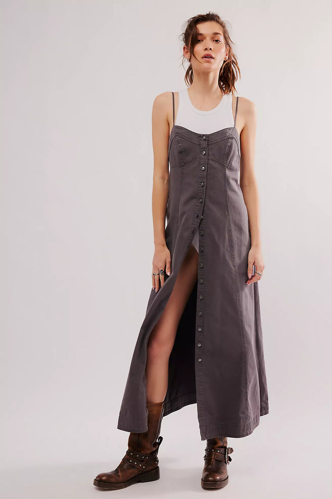 free people just Jill maxi dress black pearl