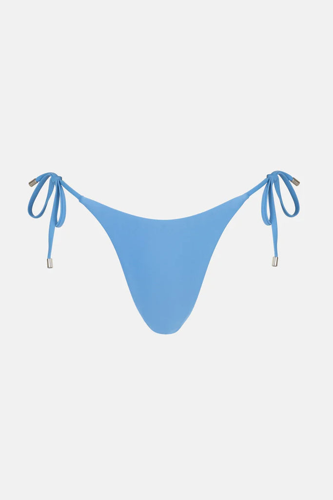 Classic Tie Side High Cut Bikini Bottom Blue