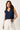 Caydn Kyle Wrap Top-Navy