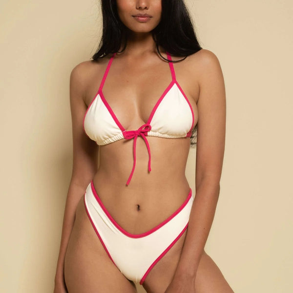 Montce Cream Raspberry Binded Lulu Bottoms