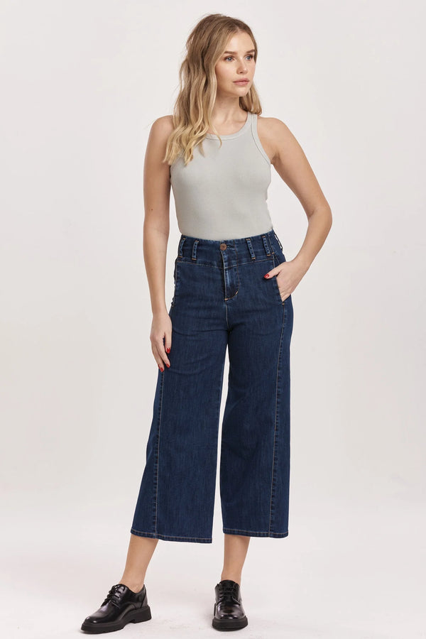 dear John Audrey super high rise cropped wide leg jeans Breckenridge