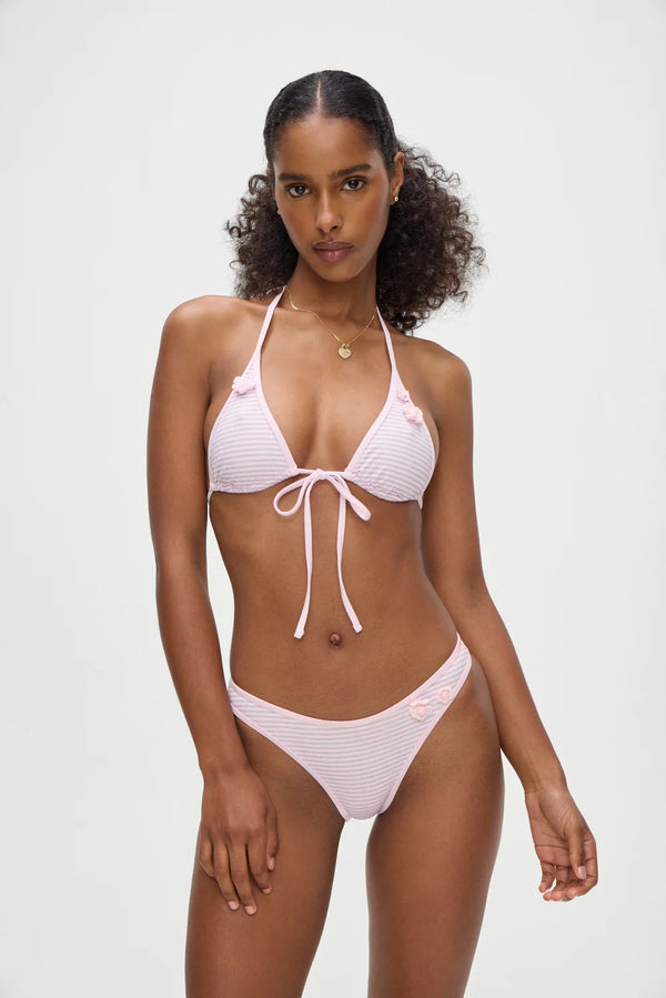 frankies bikinis dove bikini bottom rosewater stripe