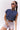 Hot Shot Cropped Tee-Navy