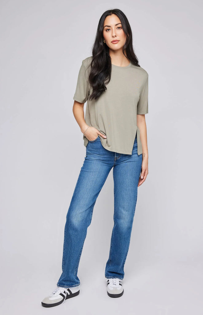 gentle fawn autumn t-shirt sage green