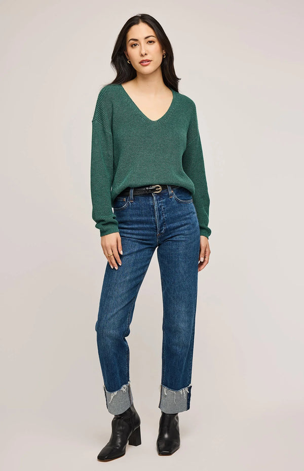 gentle fawn tucker pullover sweater green