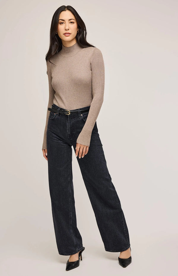 gentle fawn ribbed knit top cobblestone