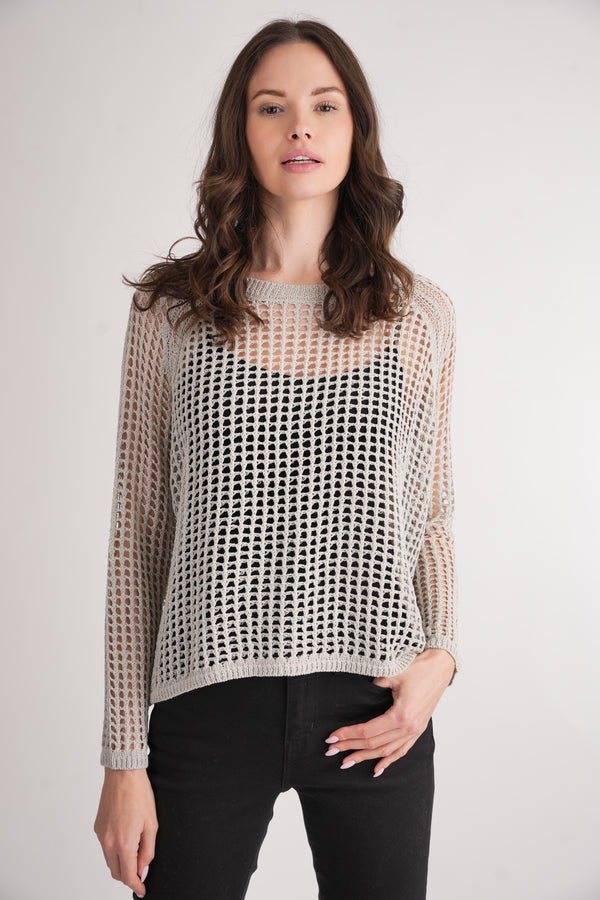 stitch drop daily mesh taupe