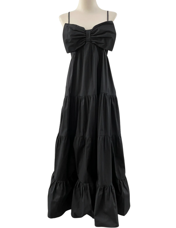 reset by Jane black bow maxi dress