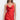 Lune Cowl Neck Cross Strap Mini Dress Red
