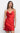 Lune Cowl Neck Cross Strap Mini Dress Red