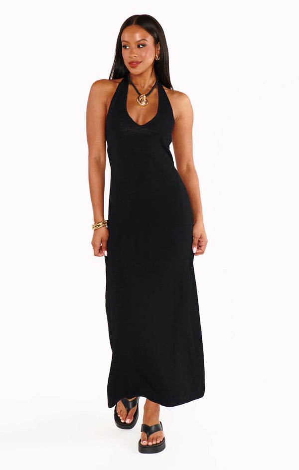 show me your mumu Kate halter dress black