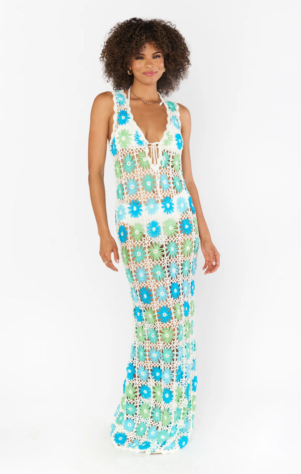 show me your mumu vacay tank coverup white floral crochet