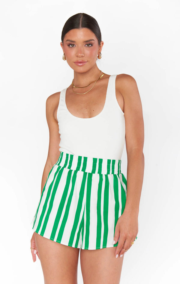 show me your mumu Russell scenter court stripe shorts