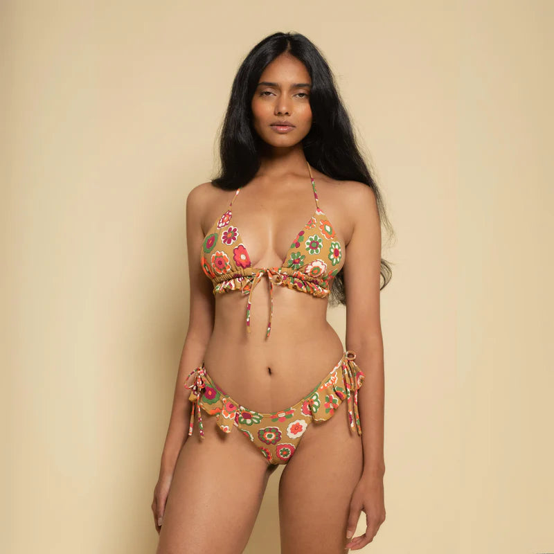 Montce Emma Ruffle Bikini Top Mazzy Floral