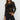 la made Ozzy mesh contrast top black