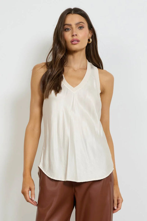 la made Bridget silky tank dove