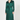 Dear John Galina Button Front Satin Long Sleeve Dress Rainforest