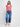 Self Contrast Dorian Vneck Sweater Top-Red Gingham