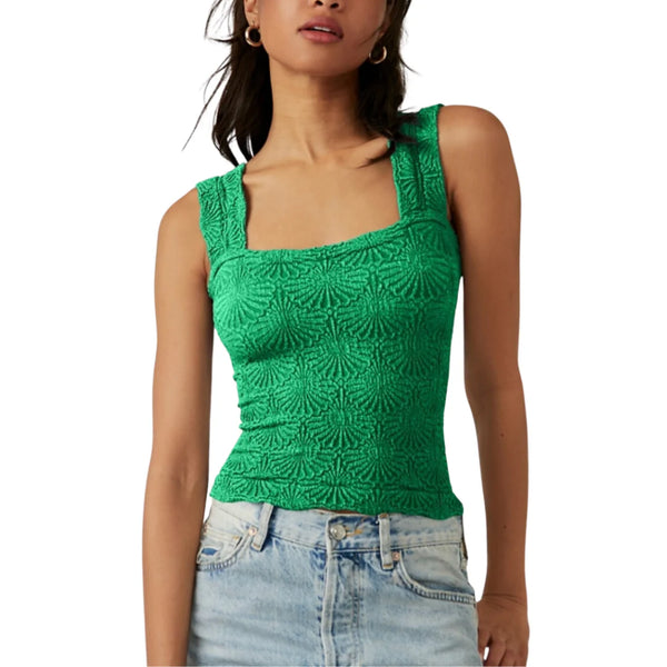 Free People Love Letter Cami Jolly Green