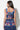 Beisha Crop Embroidered Top-Blue