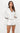 Beverly Linen Dolphin Hem Shorts-Wht