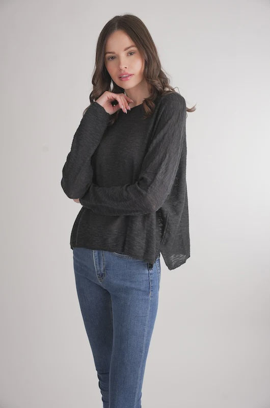 Stitchdrop Black Sandcastle Sweater