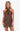 Jasmine Tie Mini Dress Brown Polka Dot