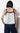 Laira Tie Front Top-Wht/Navy