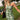 Miki Scarf Print Halter Mini Dress- Green