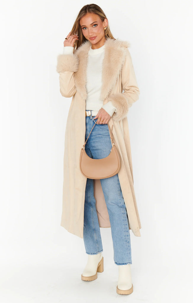 sho wee your mumu penny lane long coat beige