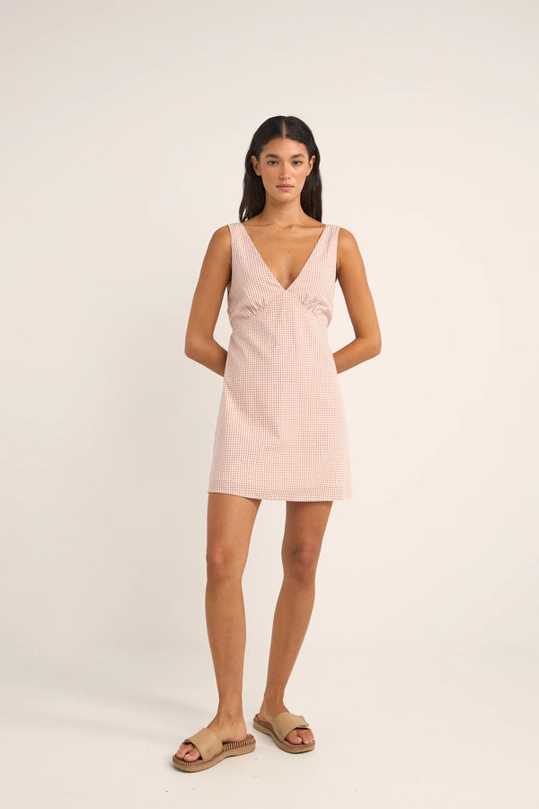 Rhythm Lola Check Mini Dress Pink